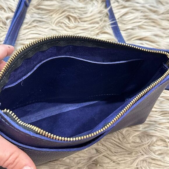 Portland leather goods poppy bag in cobalt - Picture 6 of 14